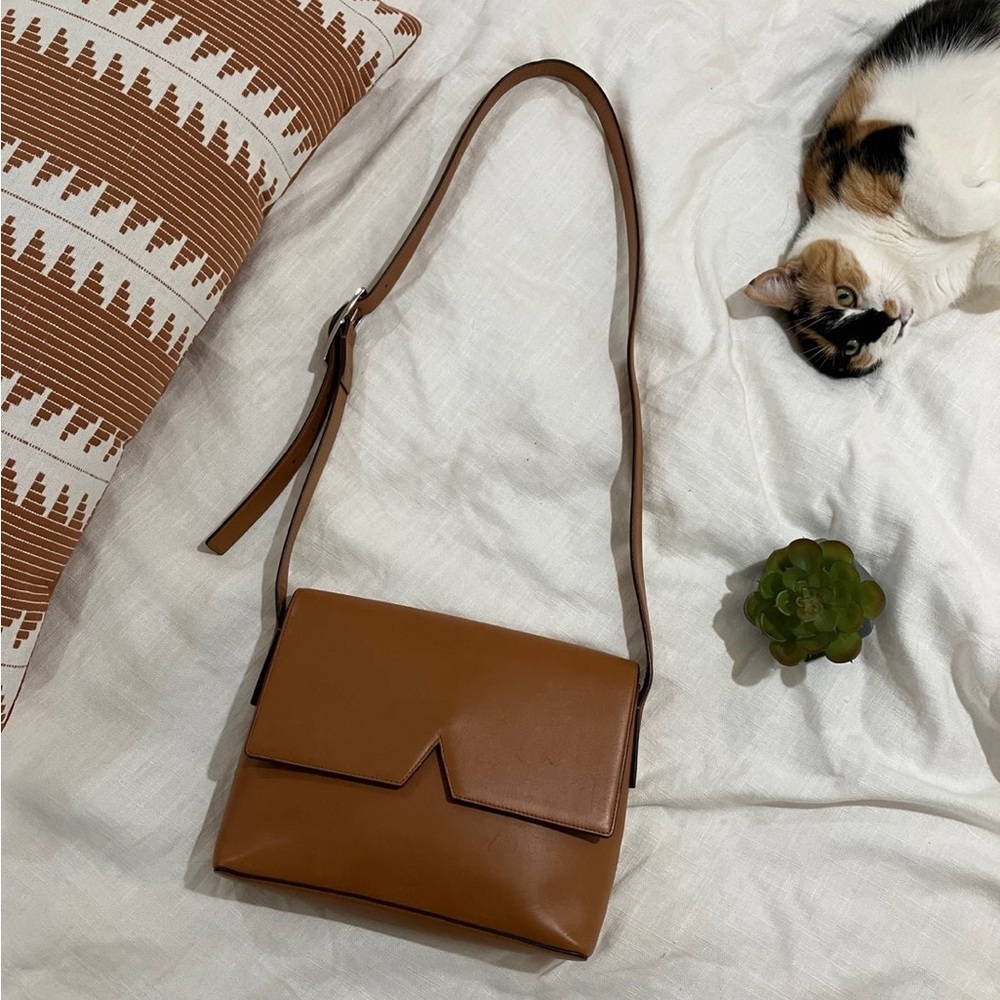 Vince Signature Leather Crossbody Bag